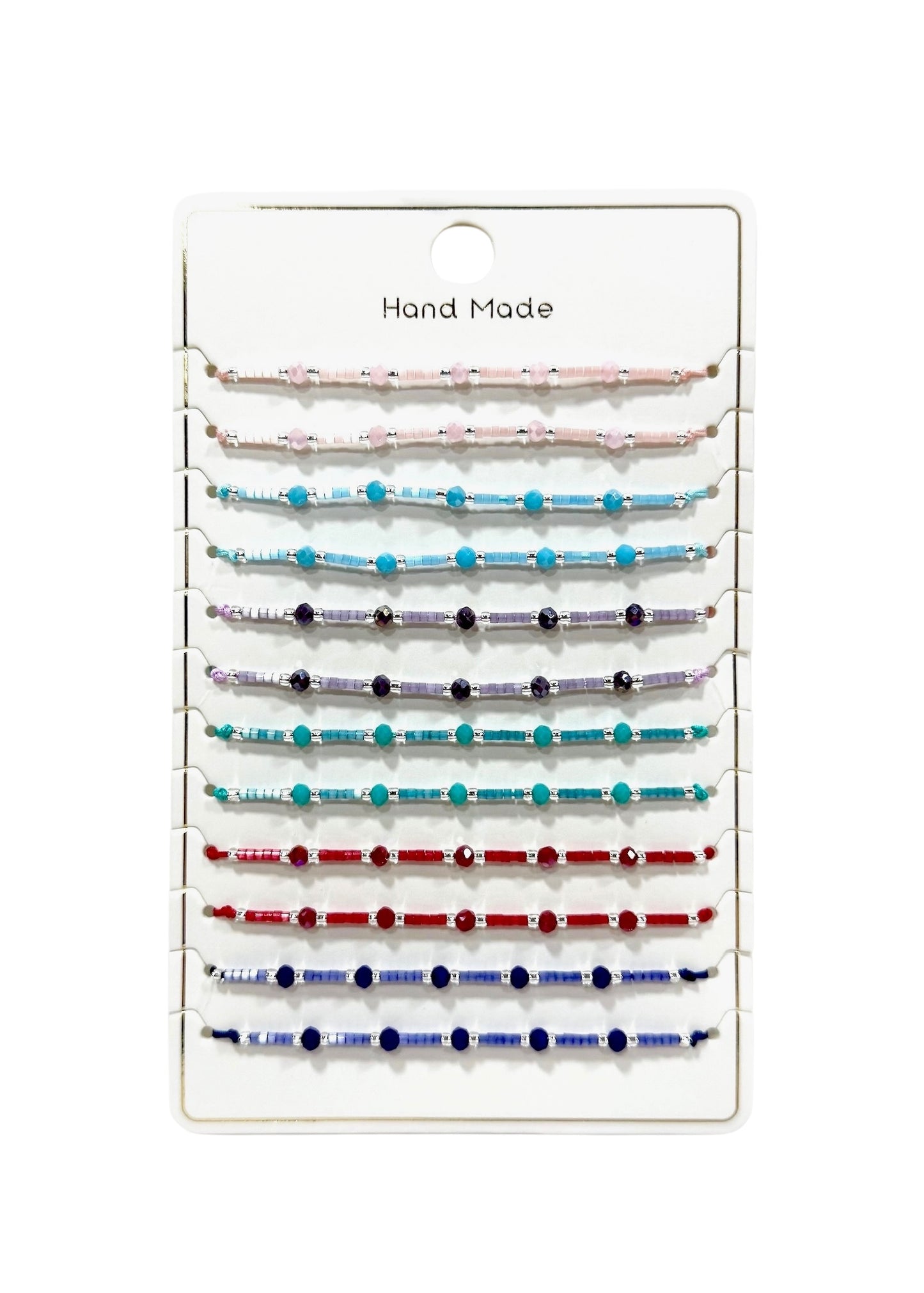 Mostacilla delgada multicolor plateada