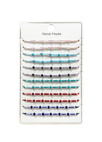 Mostacilla delgada multicolor plateada