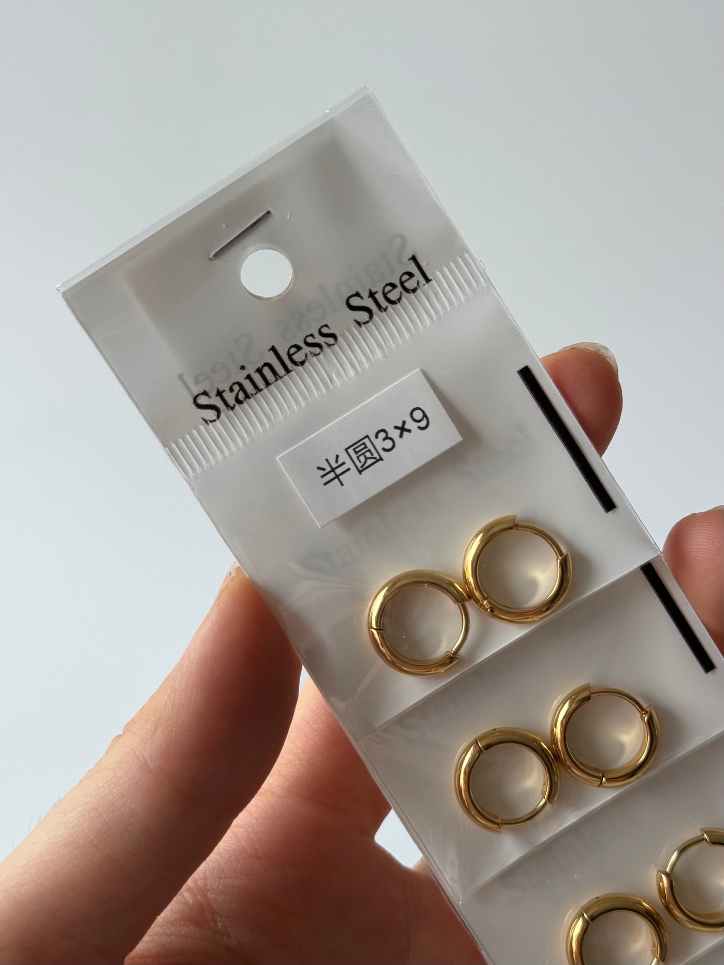 Argollas 3mm Dorado (tira de 1/2 docena)