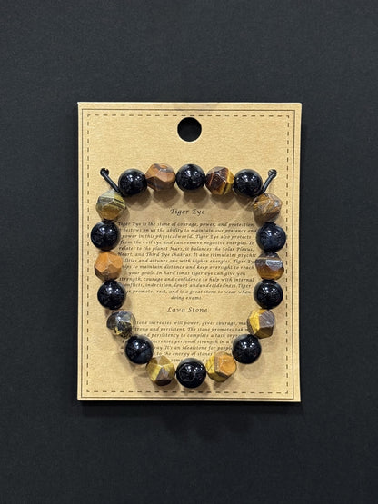 Pulsera de piedras naturales para hombre #5130