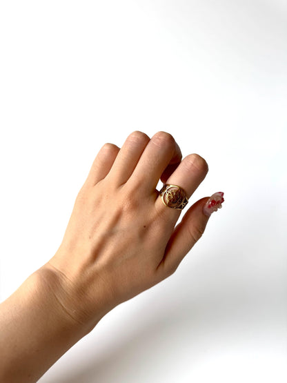 #52 ARGOLLA NUDO DE BRUJA #989 dorado