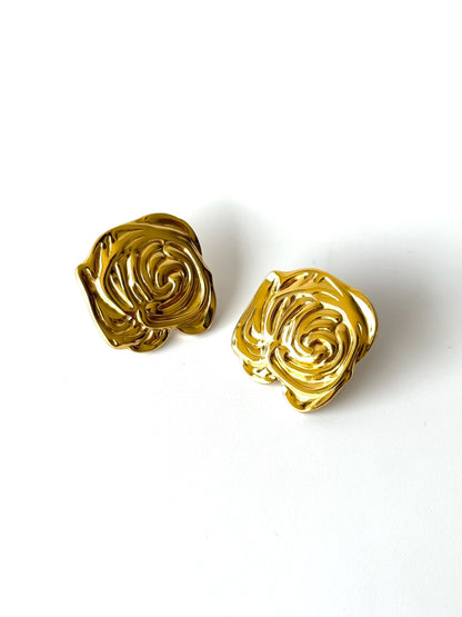 Aros de acero modelo #904 dorado