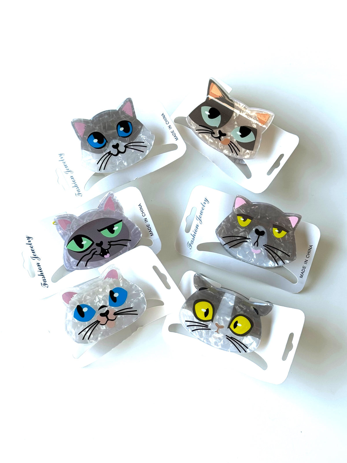 Pinche de gato cara chistosa #6cm (Docena)
