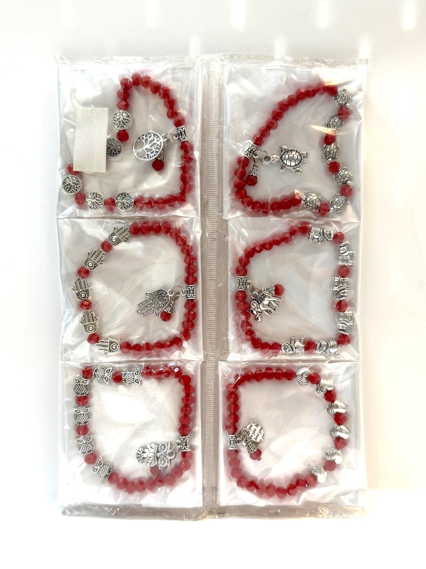 Pulsera Elasticada #Piedra roja