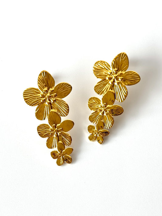 Aros de acero modelo #898 dorado