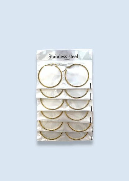 Argolla de acero con gancho dorado