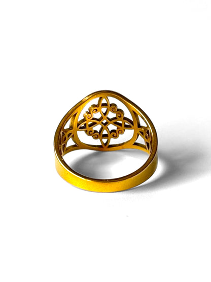 #52 ARGOLLA NUDO DE BRUJA #989 dorado