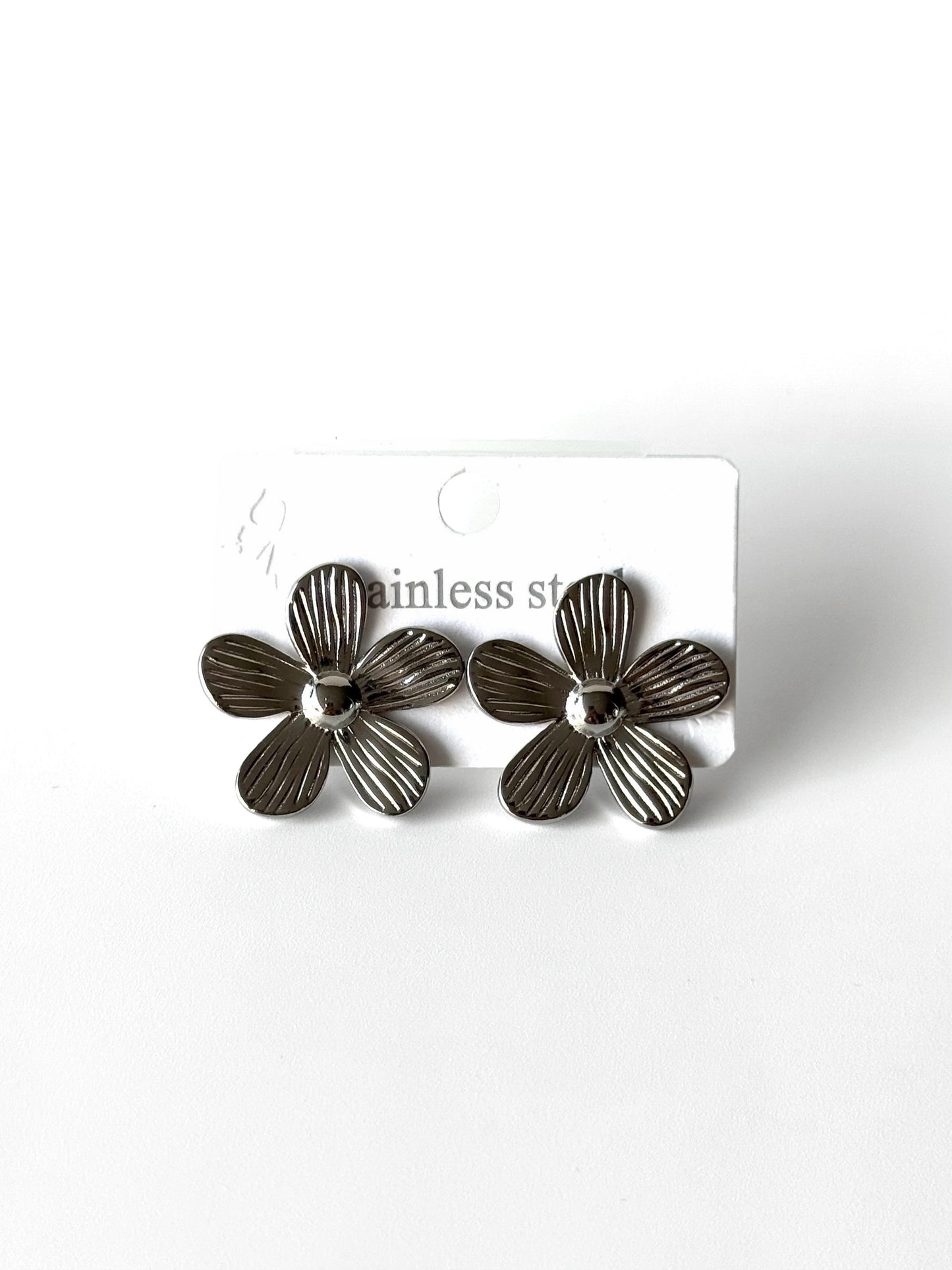 Aros de acero modelo #901 plateado