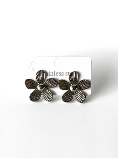 Aros de acero modelo #901 plateado