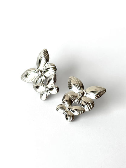 Aros de acero modelo #900 plateado