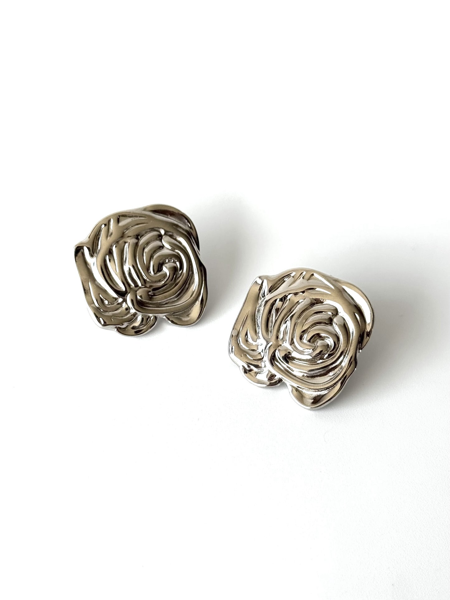 Aros de acero modelo #904 plateado