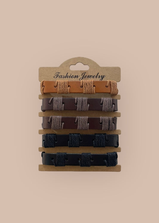 Pulsera combi de cuero modelo #261