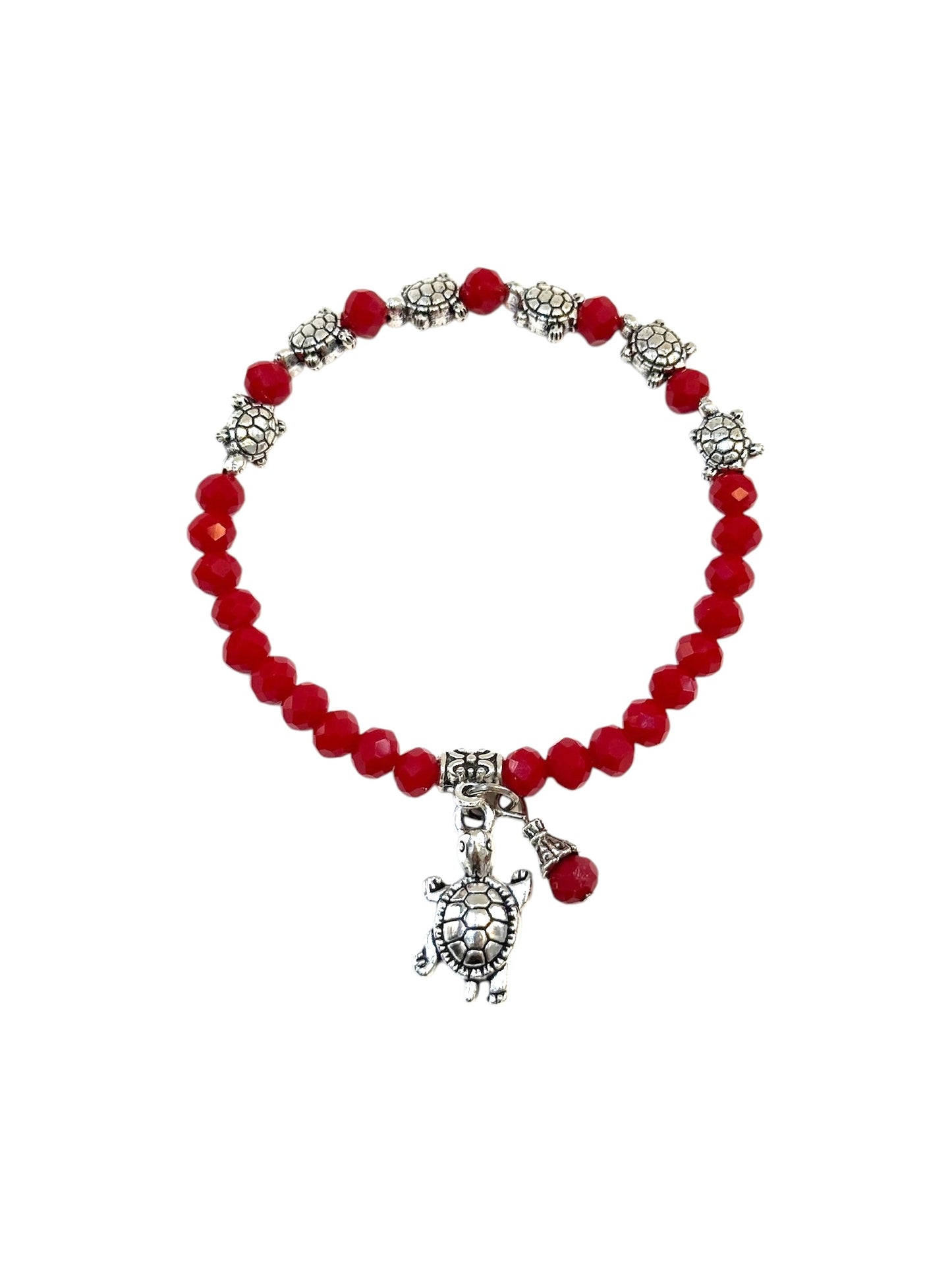Pulsera Elasticada #Piedra roja