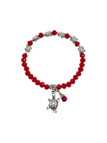 Pulsera Elasticada #Piedra roja