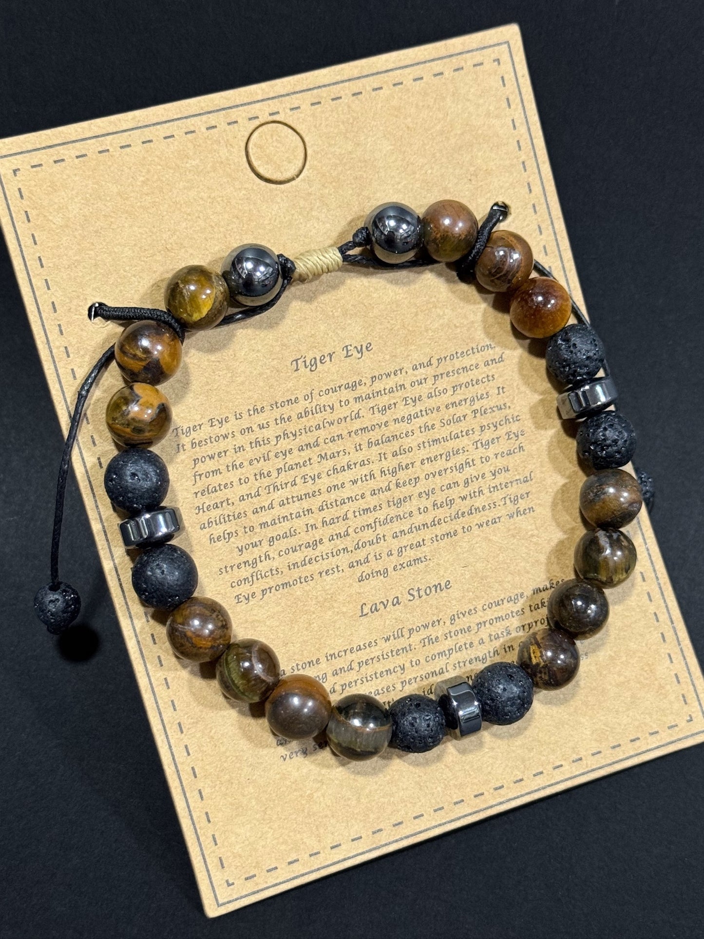 Pulsera de piedras naturales para hombre #5047