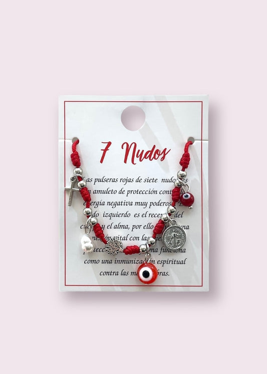 Pulsera de 7 nudos modelo #2705 ojo turco 5