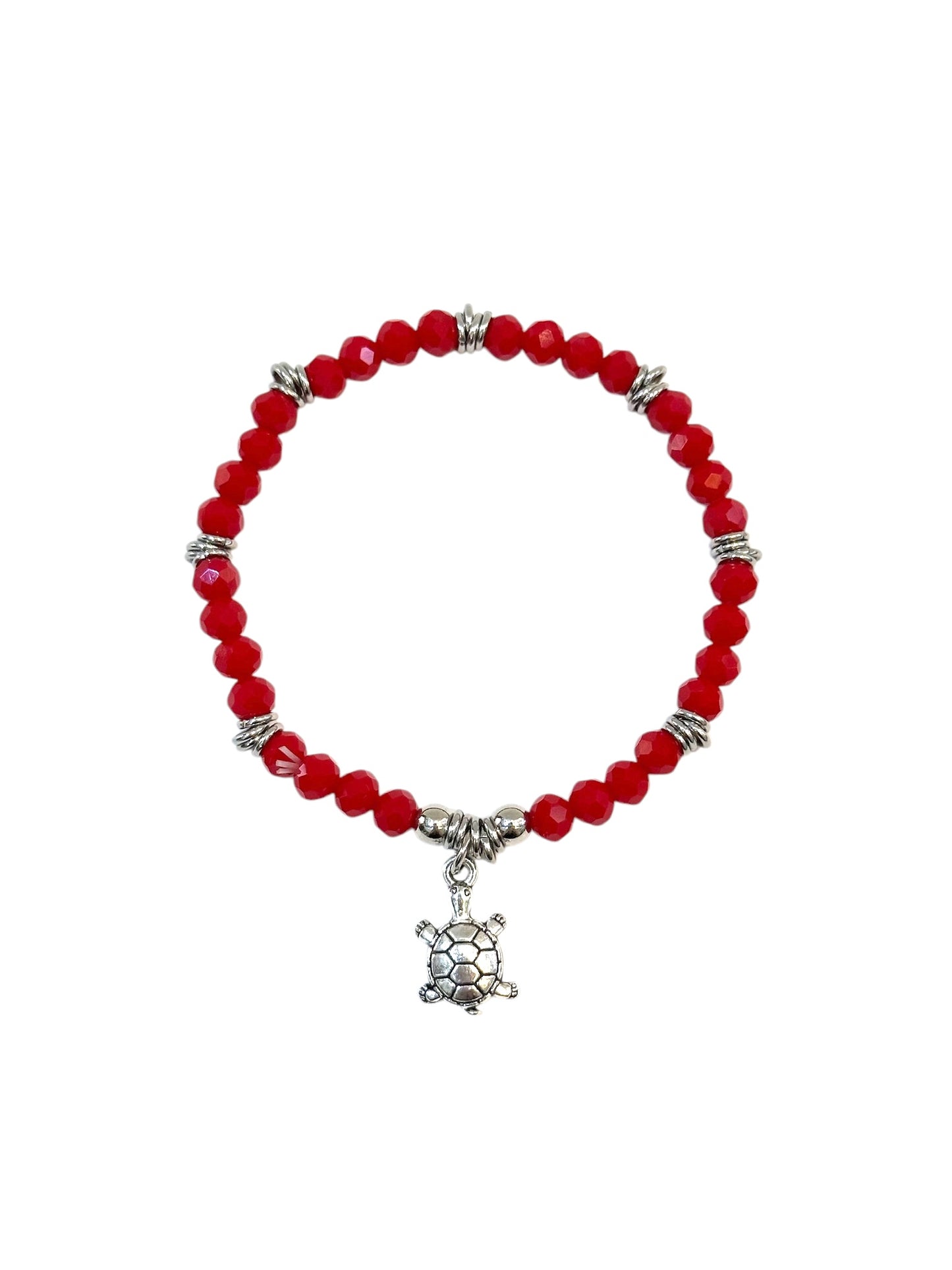 Pulsera Elasticada #Piedra roja