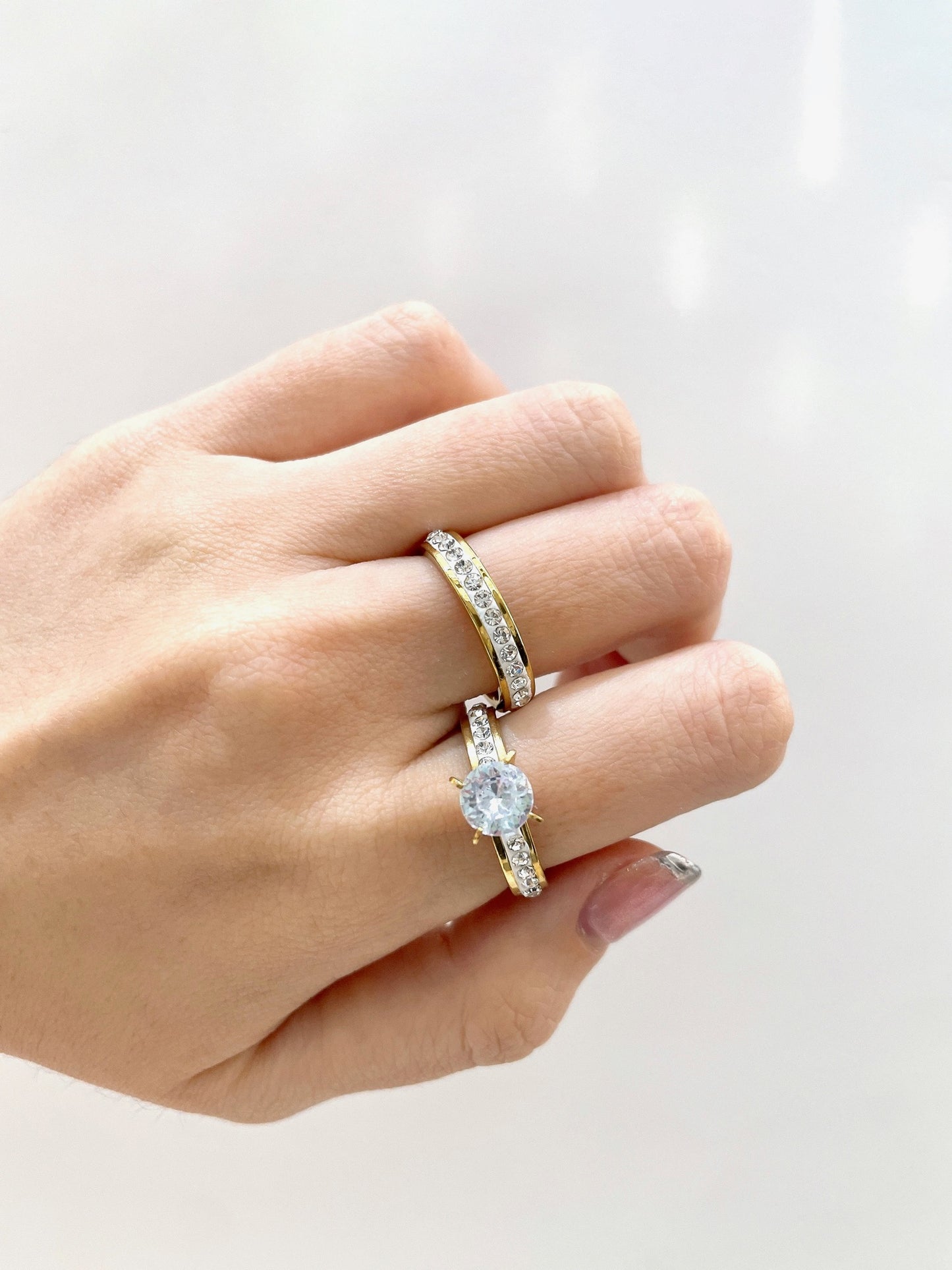 #36 ARGOLLA DOBLE CON STRASS D