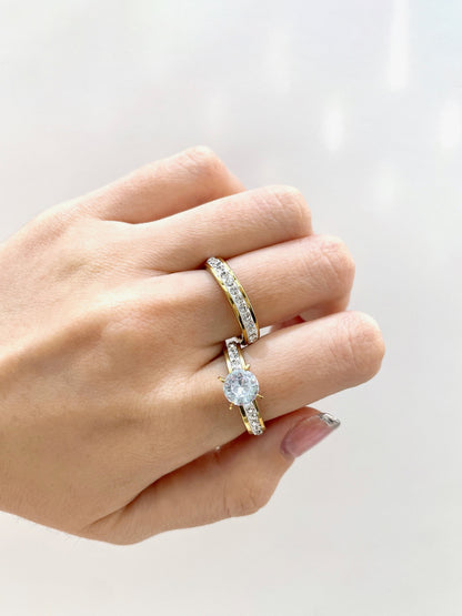 #36 ARGOLLA DOBLE CON STRASS D