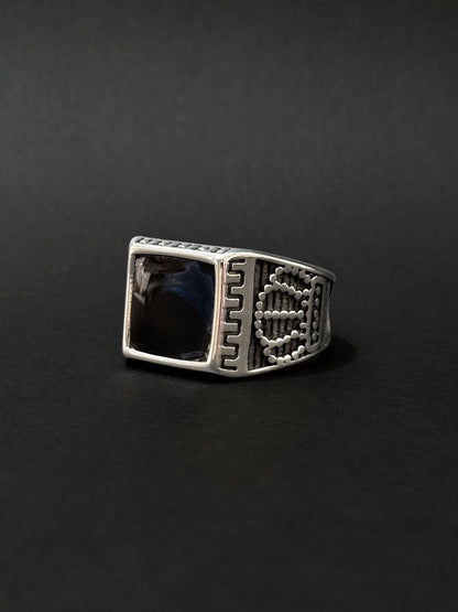 Anillo de hombre en acero vikingo #789