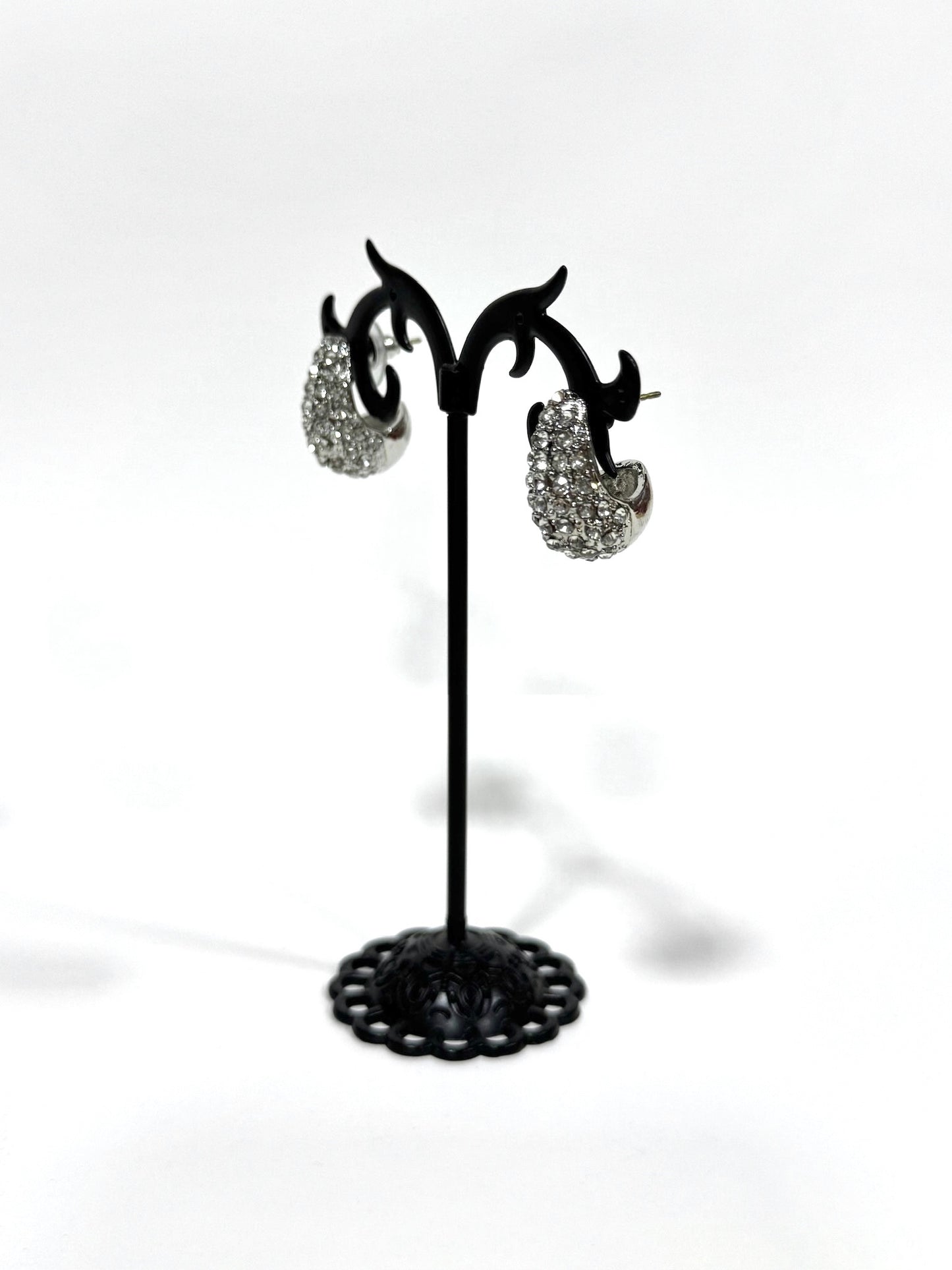 Aros Strass de fantasía #635 plateado