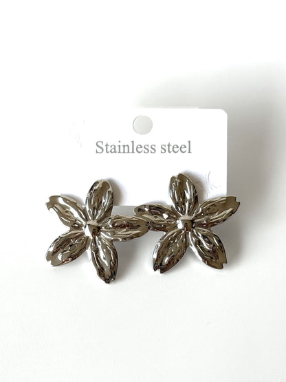 Aros de acero modelo #906 plateado