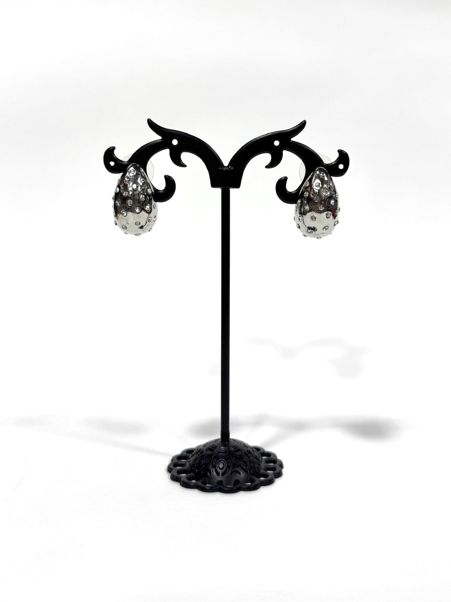 Aros Strass de fantasía #636 plateado