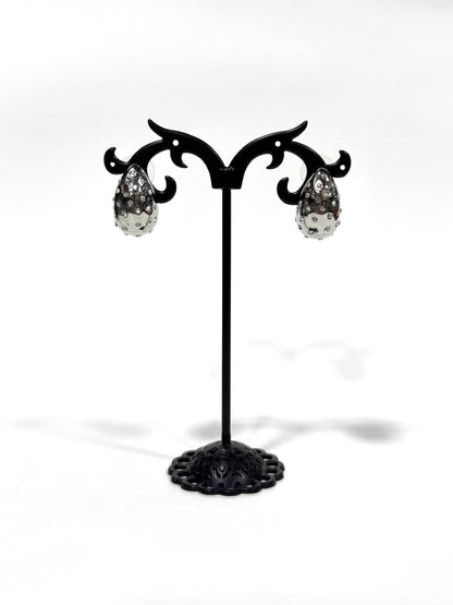 Aros Strass de fantasía #636 plateado