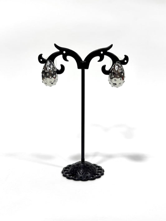 Aros Strass de fantasía #636 plateado