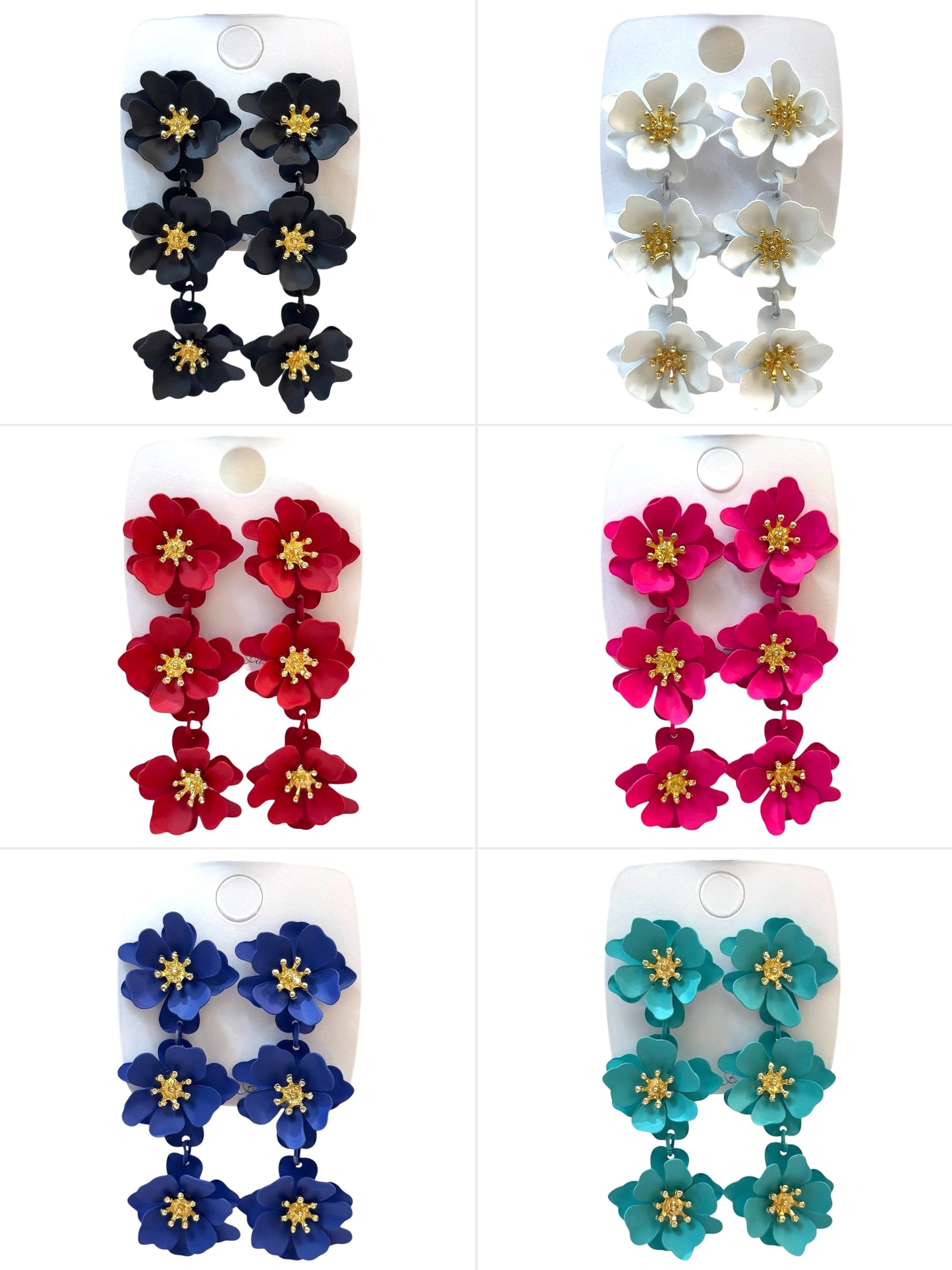 Aros en Docena #8 flores multicolor