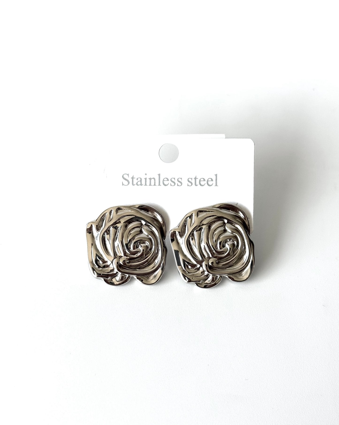 Aros de acero modelo #904 plateado