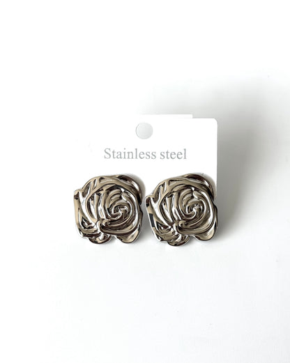 Aros de acero modelo #904 plateado