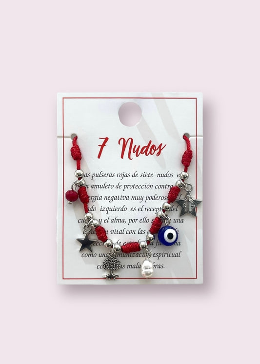 Pulsera de 7 nudos modelo #2702 ojo turco 2