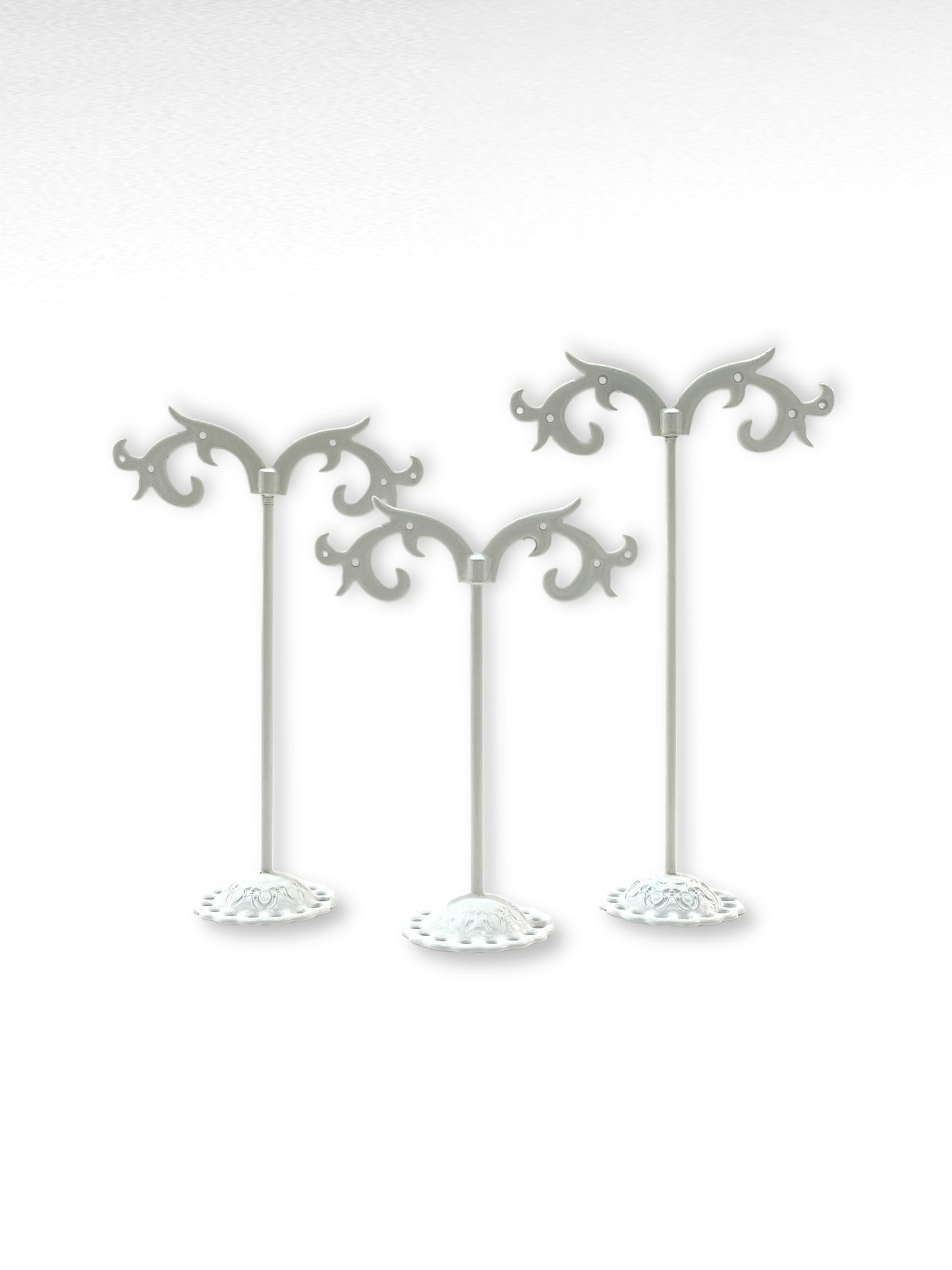 Exhibidor de aros blanco