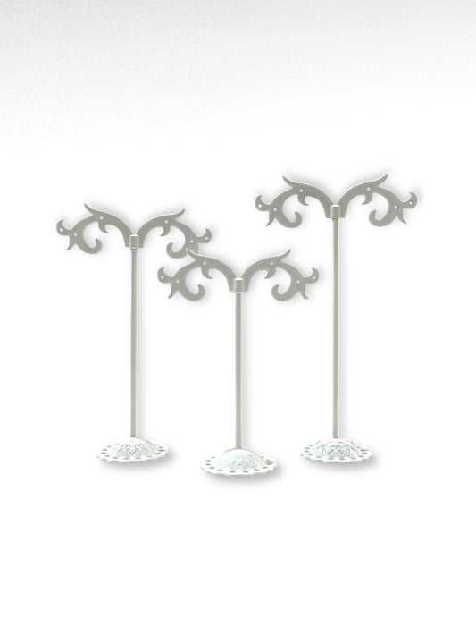 Exhibidor de aros blanco