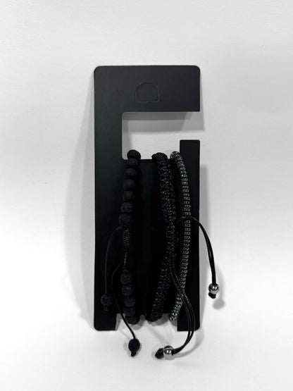 Pulsera combi de cuero y piedras para hombre #5053