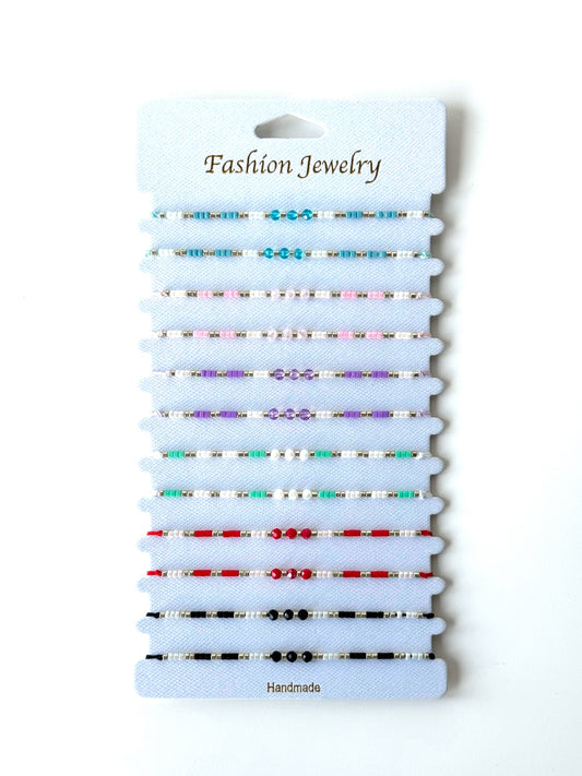 Pulsera multicolor #952 plateado