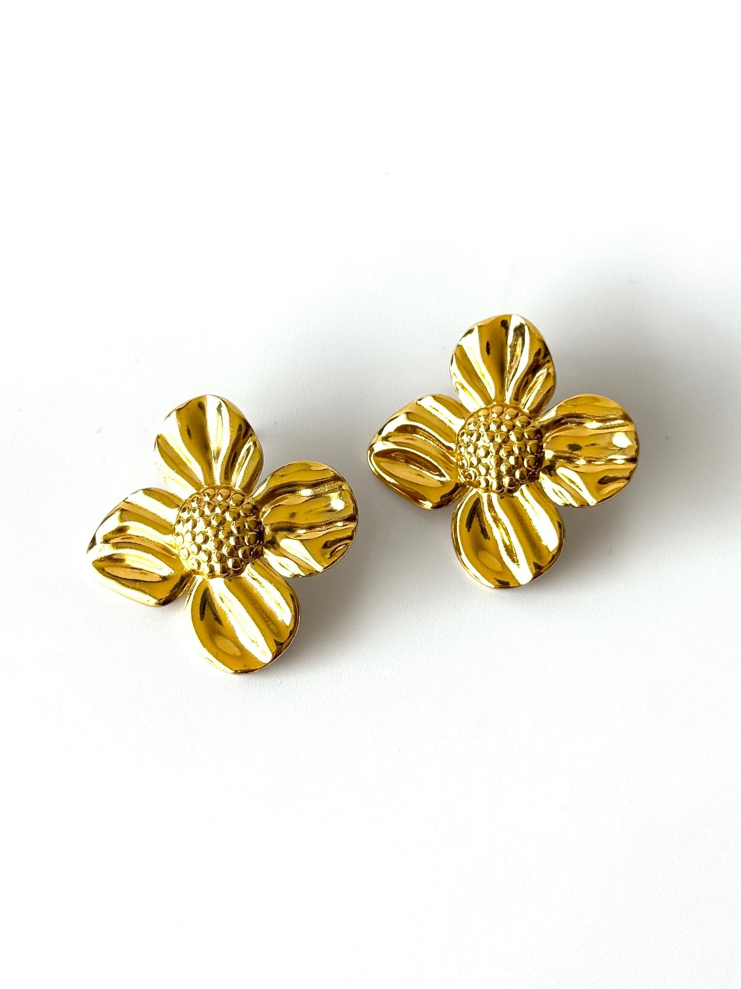 Aros de acero modelo #918 dorado