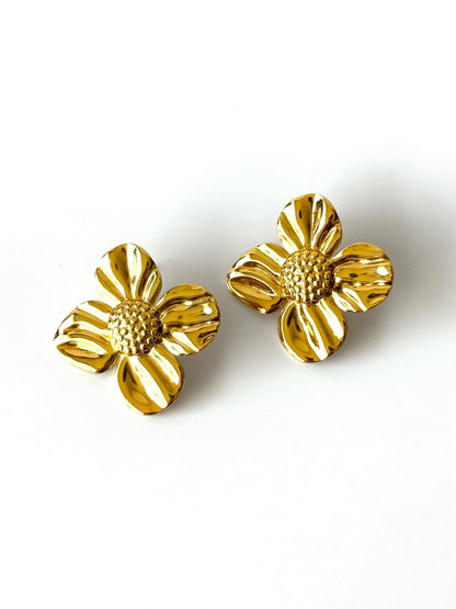 Aros de acero modelo #918 dorado