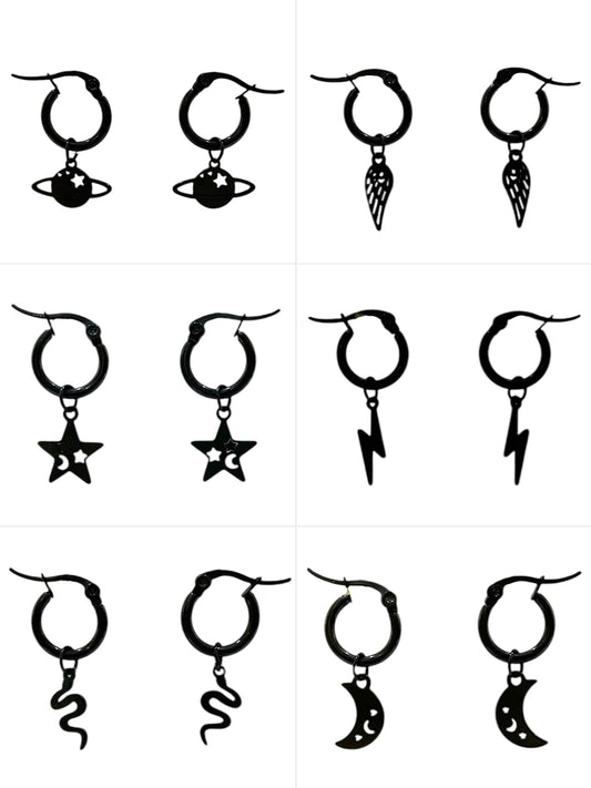 Argolla delgada con diseños negros