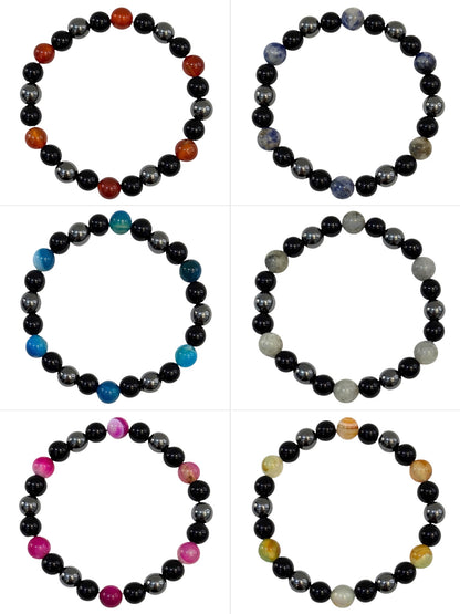 Pulsera Elasticada #Piedra Falsa 6,5mm