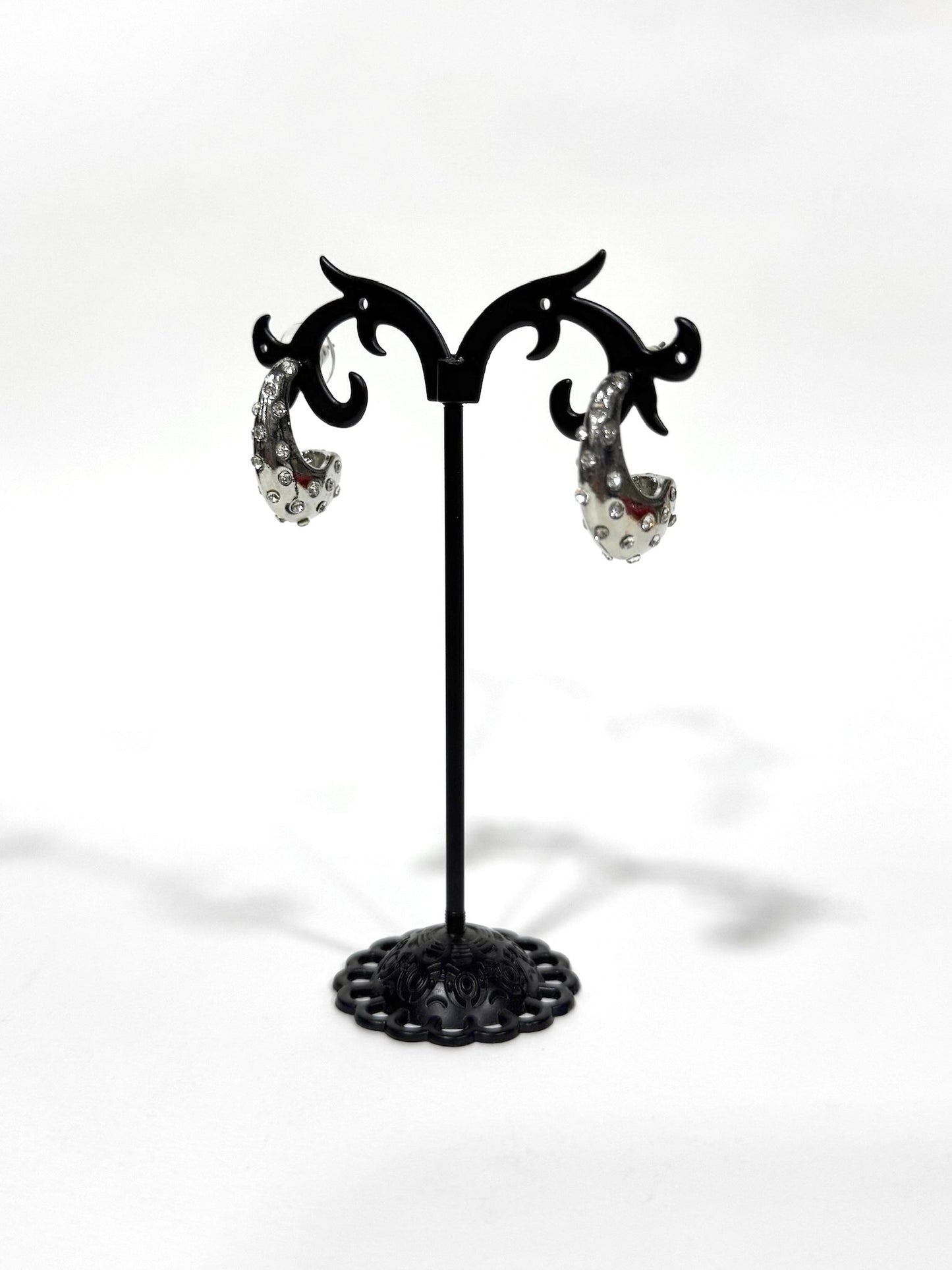 Aros Strass de fantasía #637 plateado