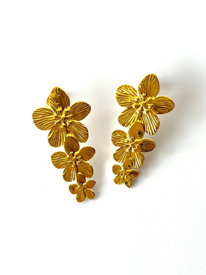 Aros de acero modelo #898 dorado