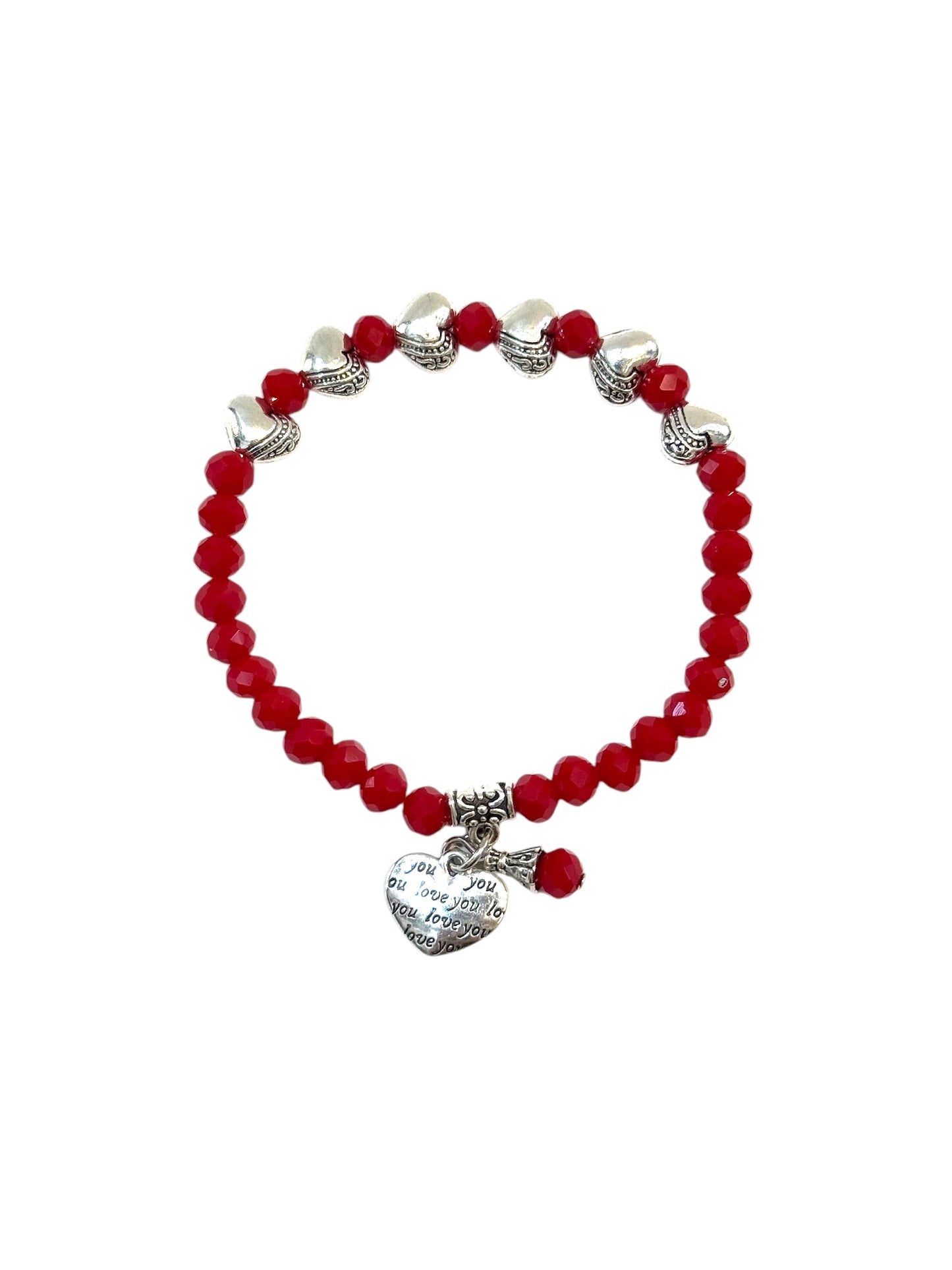 Pulsera Elasticada #Piedra roja