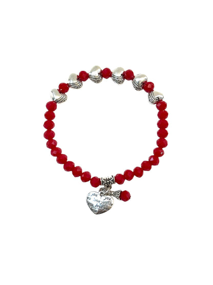 Pulsera Elasticada #Piedra roja