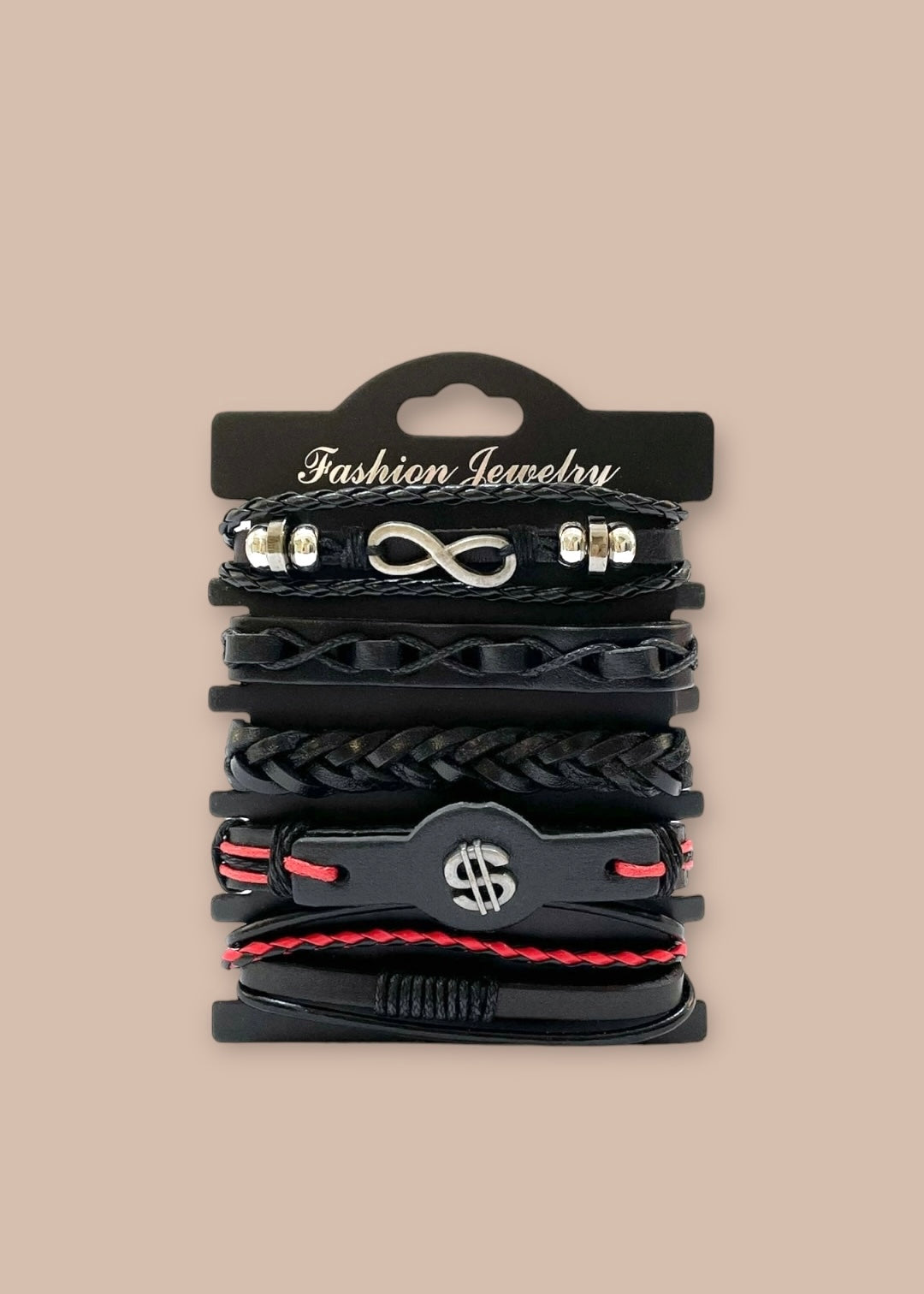 Pulsera combi de cuero modelo #022