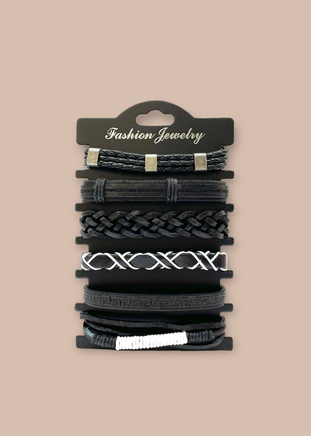 Pulsera combi de cuero modelo #012