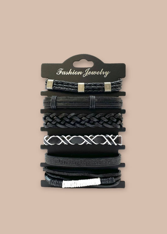 Pulsera combi de cuero modelo #012