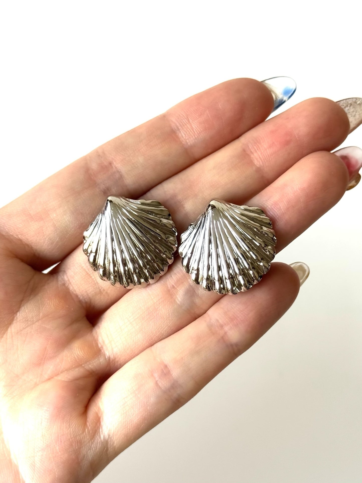 Aros de acero modelo #910 plateado