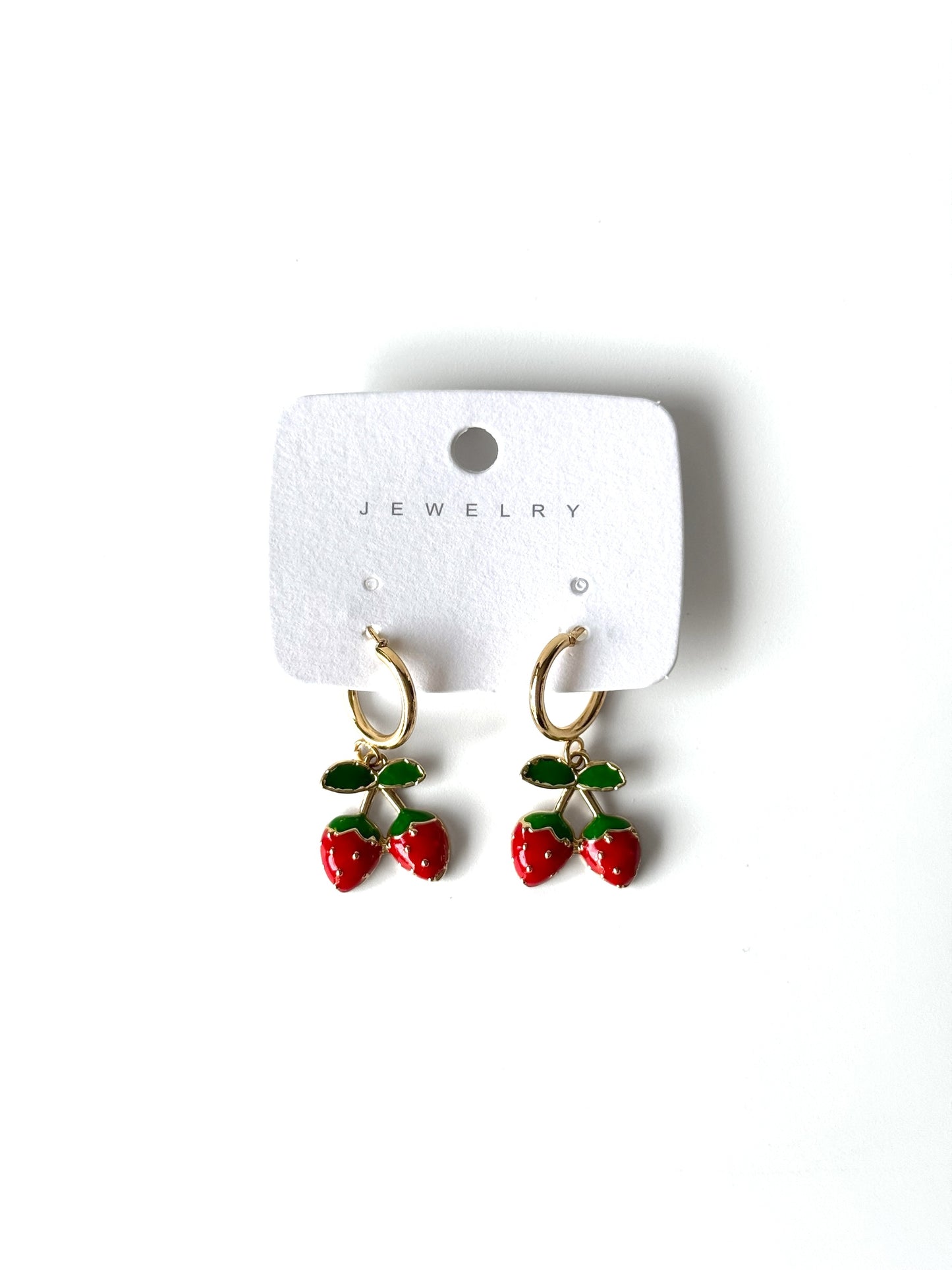 Aros de fantasía frutilla #1006 dorado
